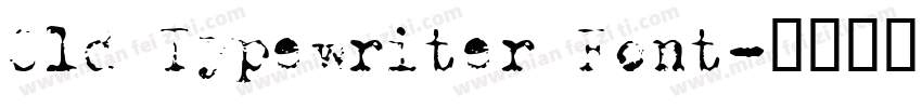 Old Typewriter Font字体转换